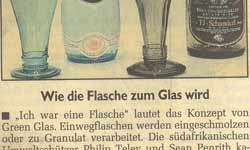 Berliner Morgenpost Presseartikel wie aus Flaschen GlÃ¤ser werden